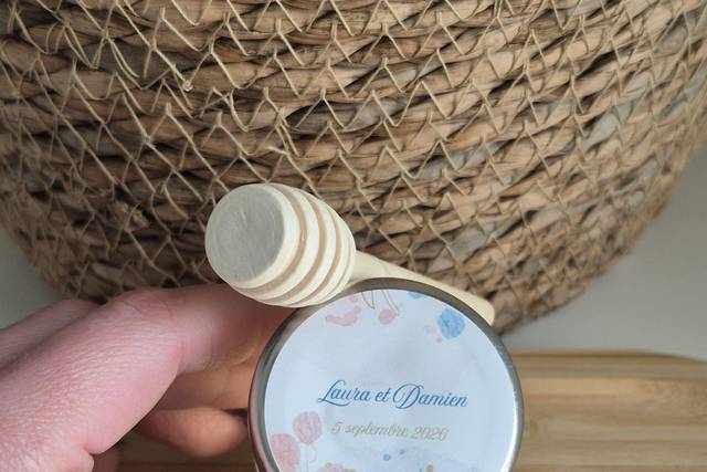 Mini pot de miel personnalisé