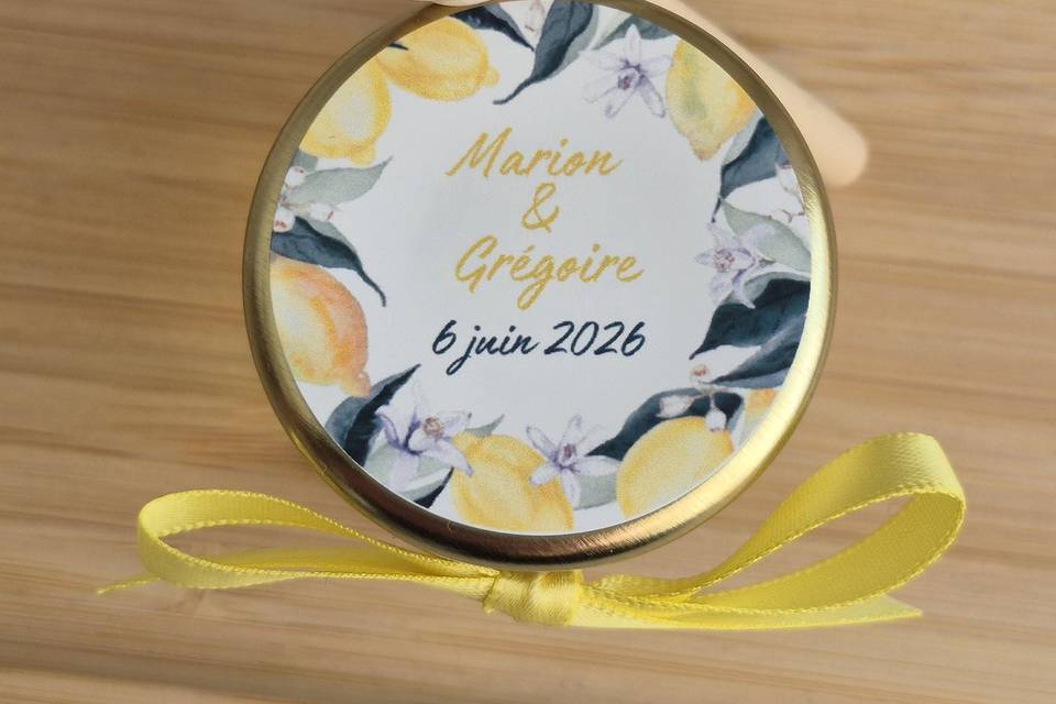 Mini pot de miel personnalisé
