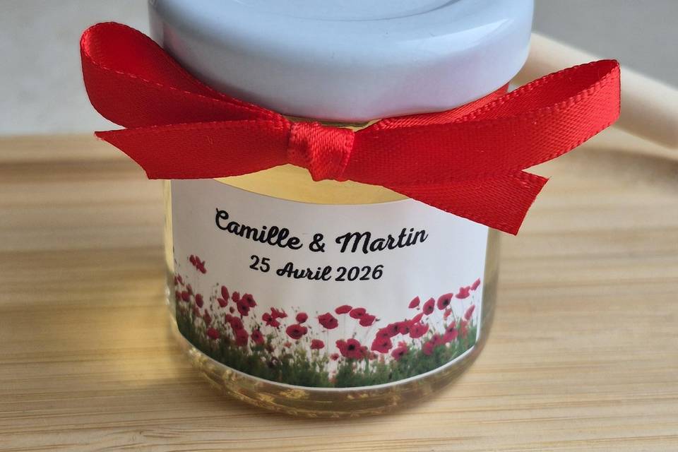 Mini pot de miel personnalisé