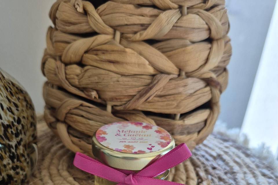 Mini pot de miel personnalisé