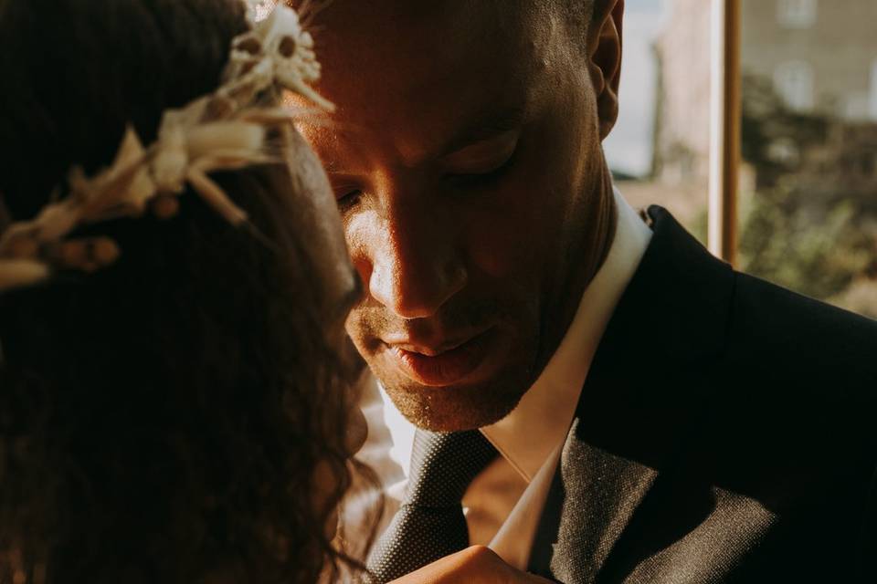 Boutonnière fleurs séchées