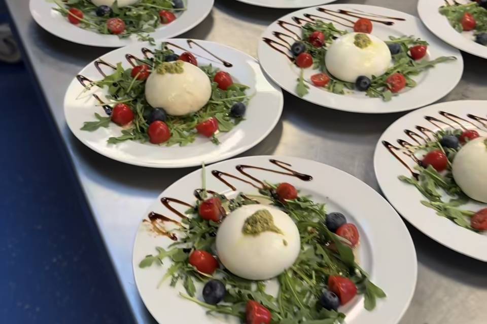 Assiette, de  burrata