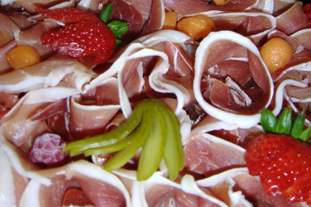 Buffet melon et serrano
