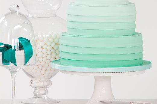 Wedding cake theme verts d eau