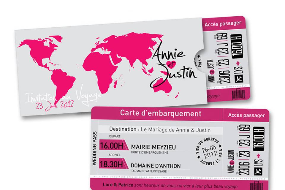 Carte d'embarquement surprise à gratter personnalisée – L'Atelier  Personnalisé