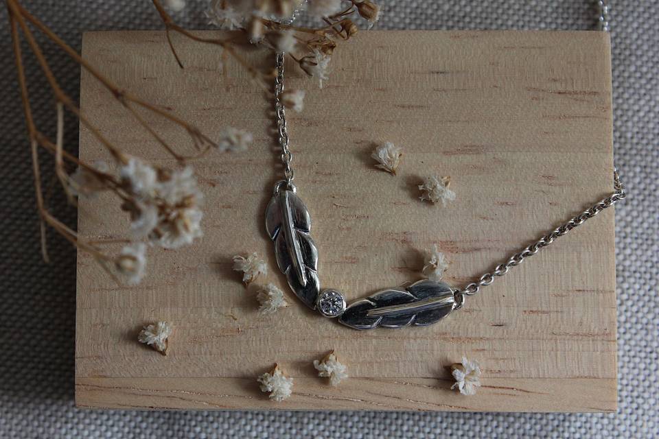 Collier argent oxyde zirconium