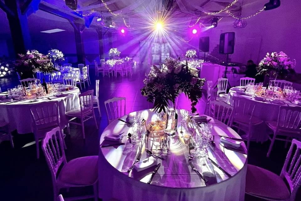Mise en lumière table