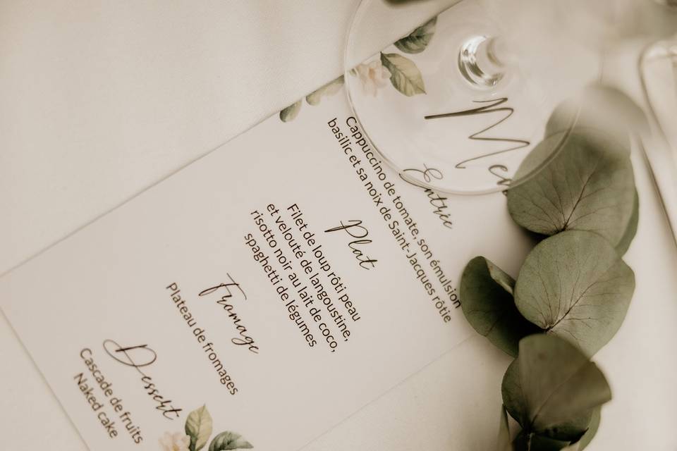 Menu marriage