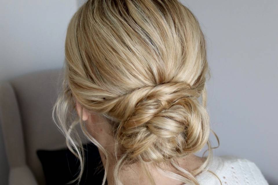 Chignon bas texture