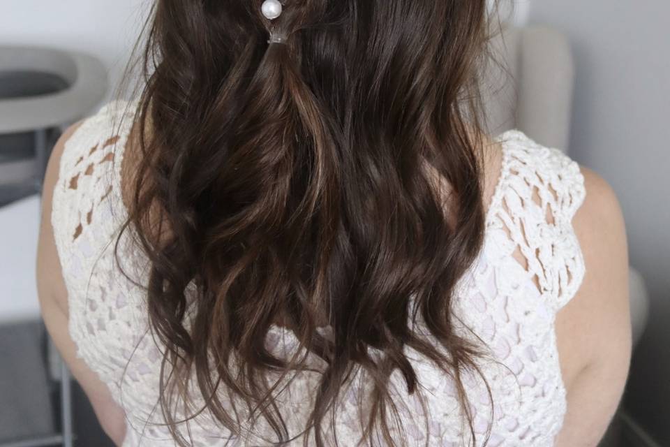 Half up half down braid