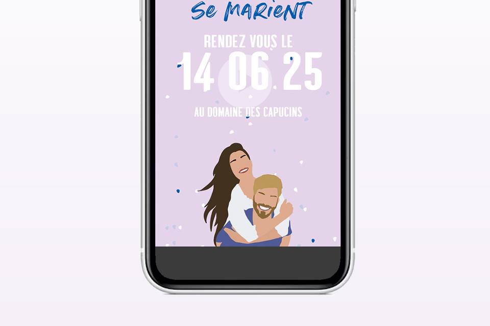 Save the date video numérique