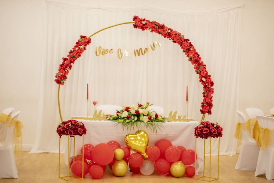 Décoration table d'honneur