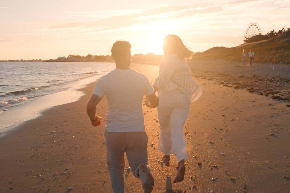 Séance engagement à la plage