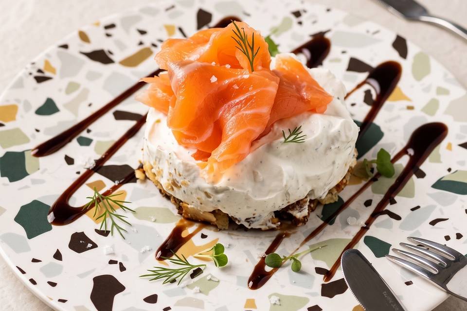 Craquant de saumon fumé maison