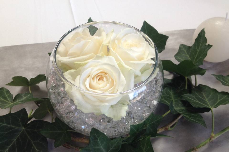 Rose vase boule