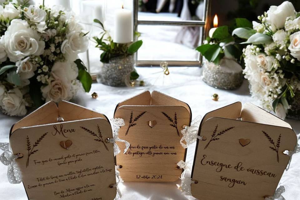 Menu en bois