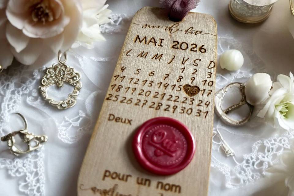 Marque page save the date