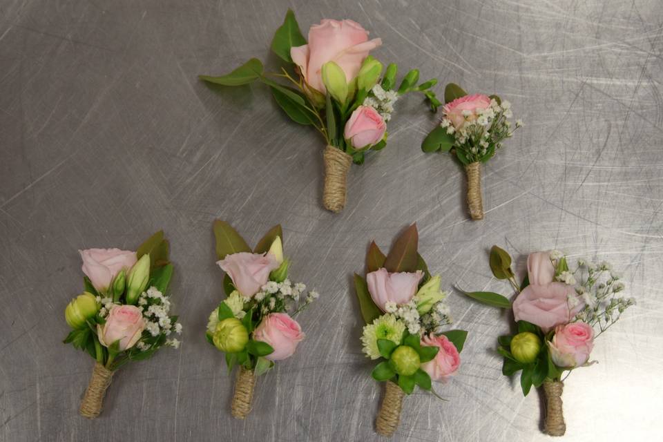 Boutonnières Marié et Garçons