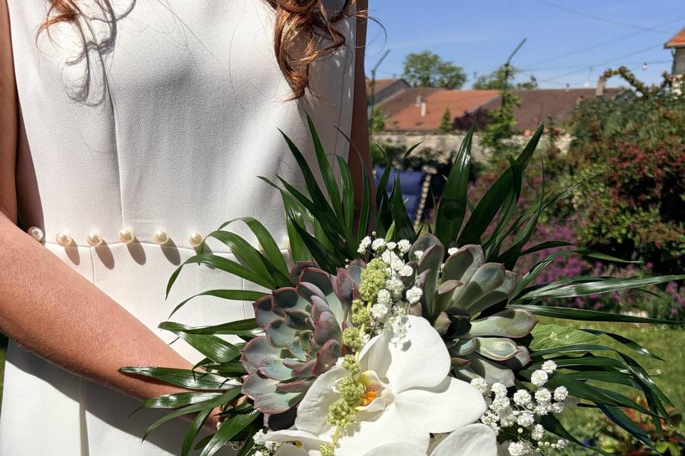 Bouquet de mariée retombant