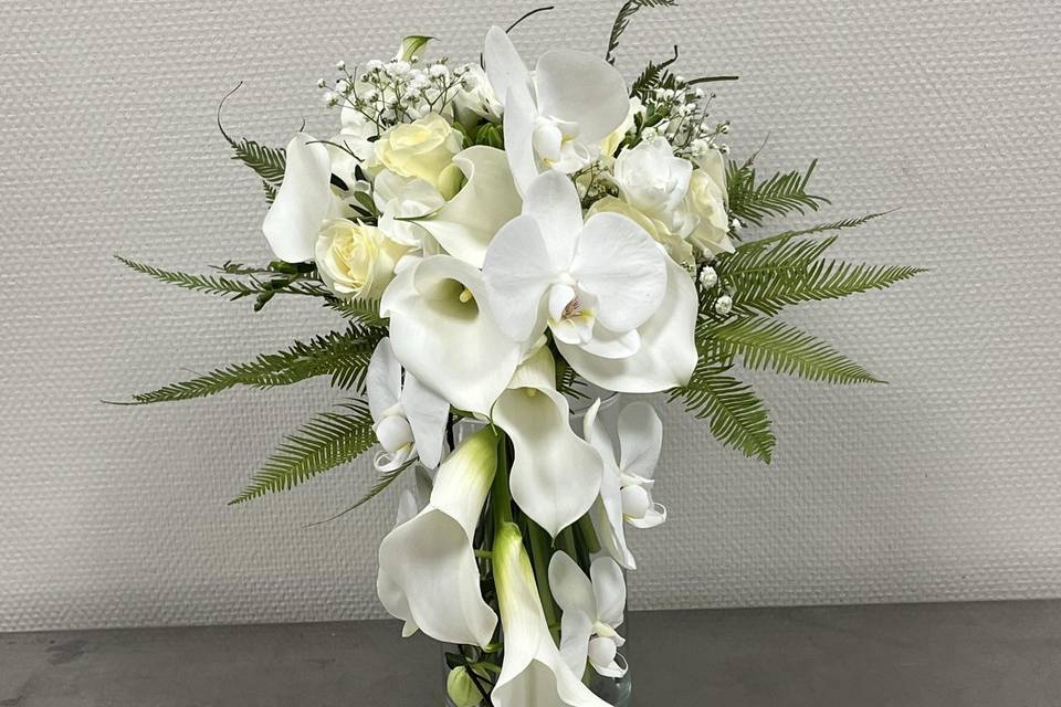 Bouquet de mariée retombant