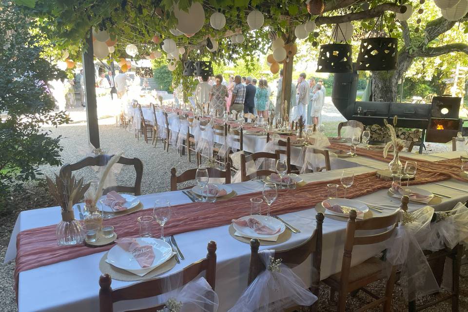 Dîner sous les vignes