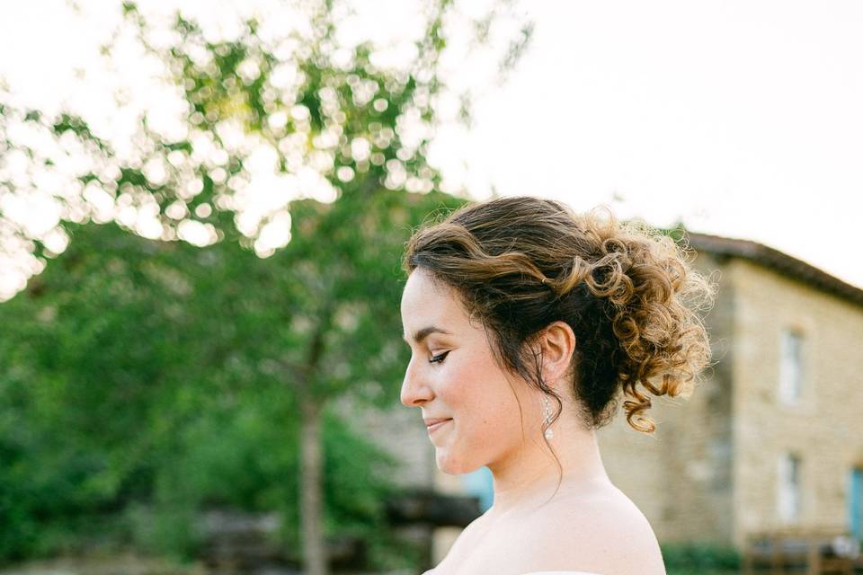 Séance portrait de la mariée