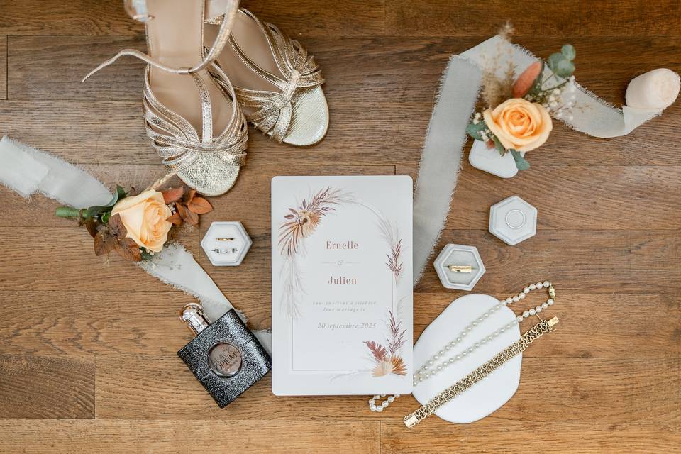 Faire part bijoux de la mariée