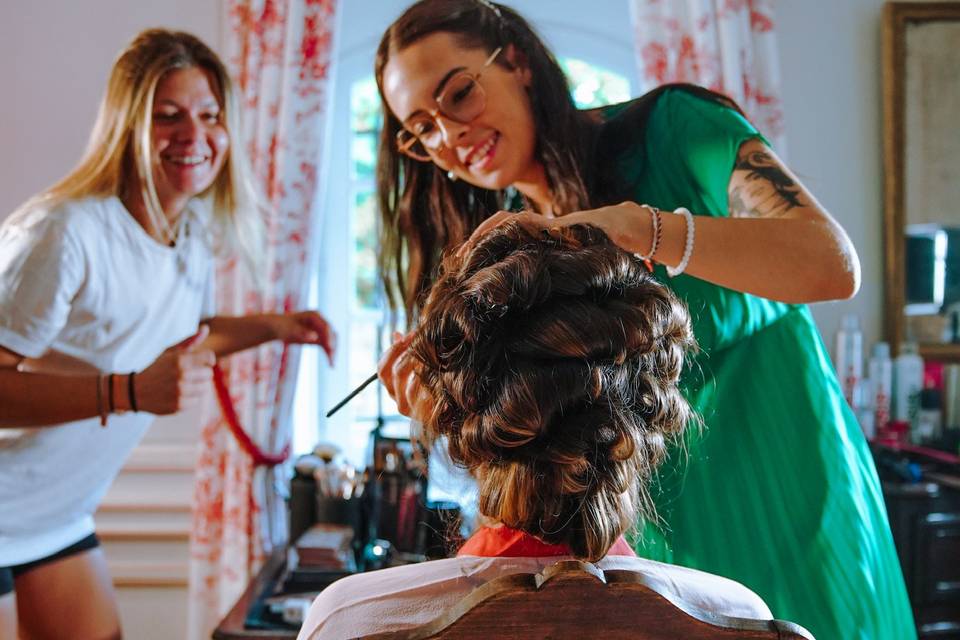 Coiffure maquillage mariée