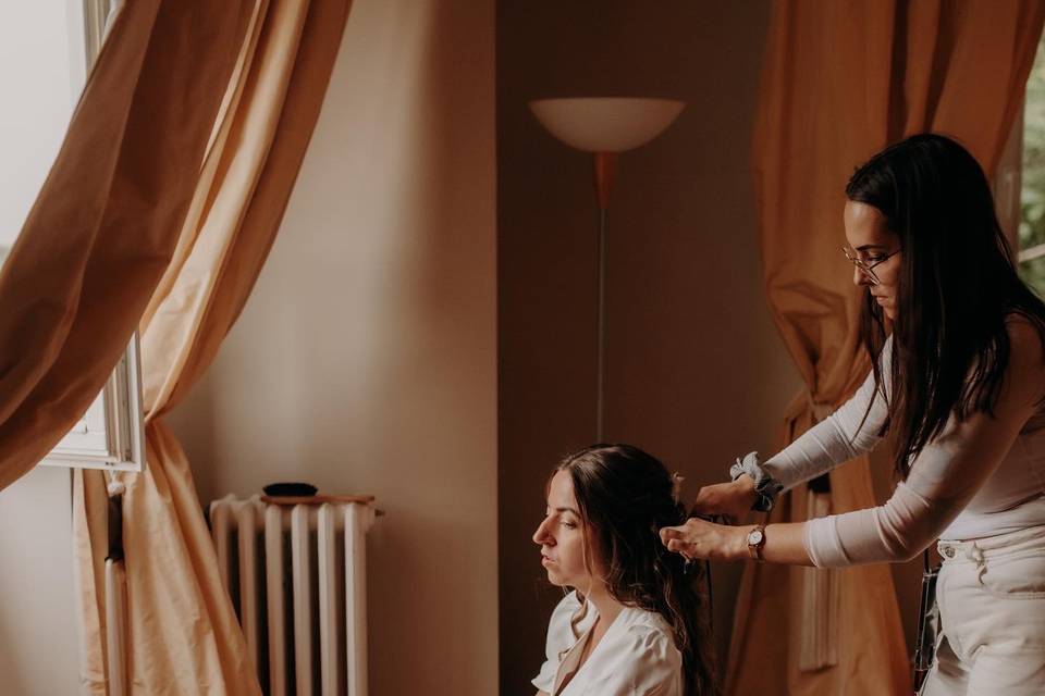 Coiffure maquillage mariée