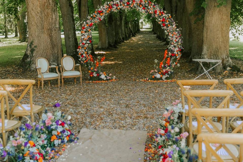 Mariage luxe arche florale