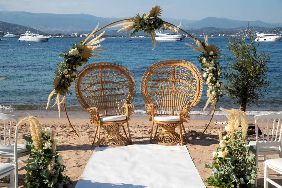 Cérémonie sur la plage