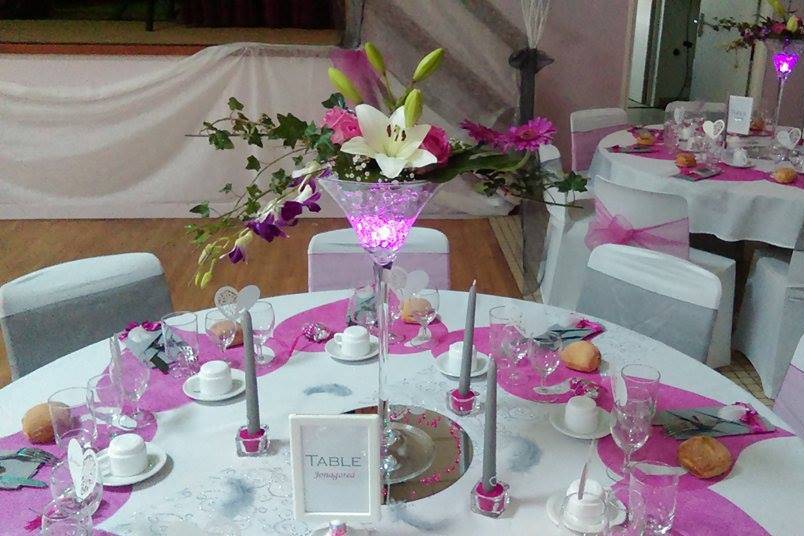 Mariage fuschia & gris