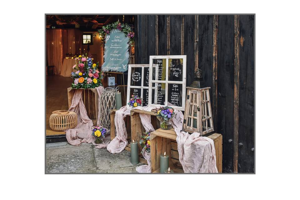 Mariage fleurs colorées