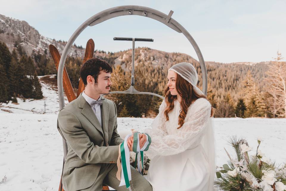 Mariage Hiver sous la neige