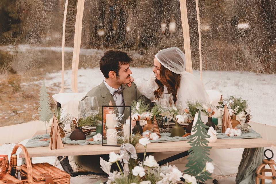 Mariage Hiver sous la neige