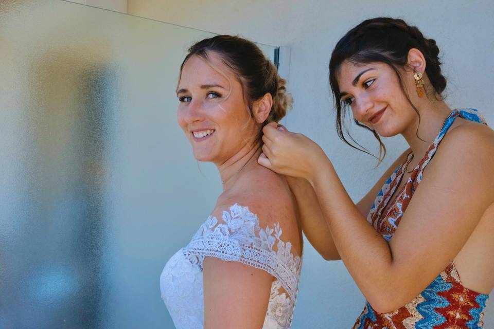 La coiffure de la mariée