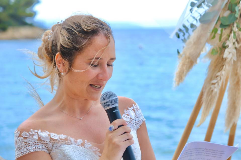 Mariage en bord de mer