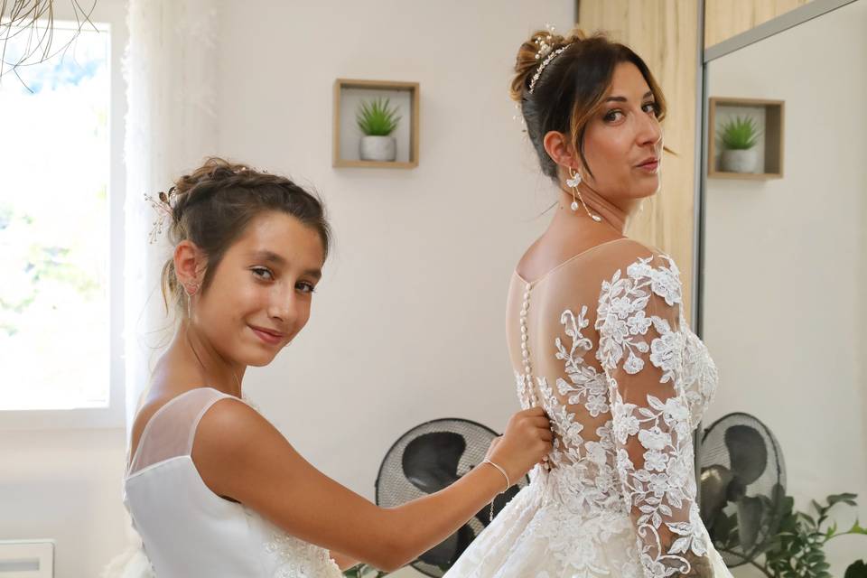 La mariée et sa fille