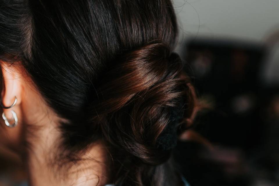 Close up chignon