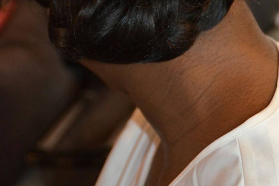 Chignon mariée et make-up