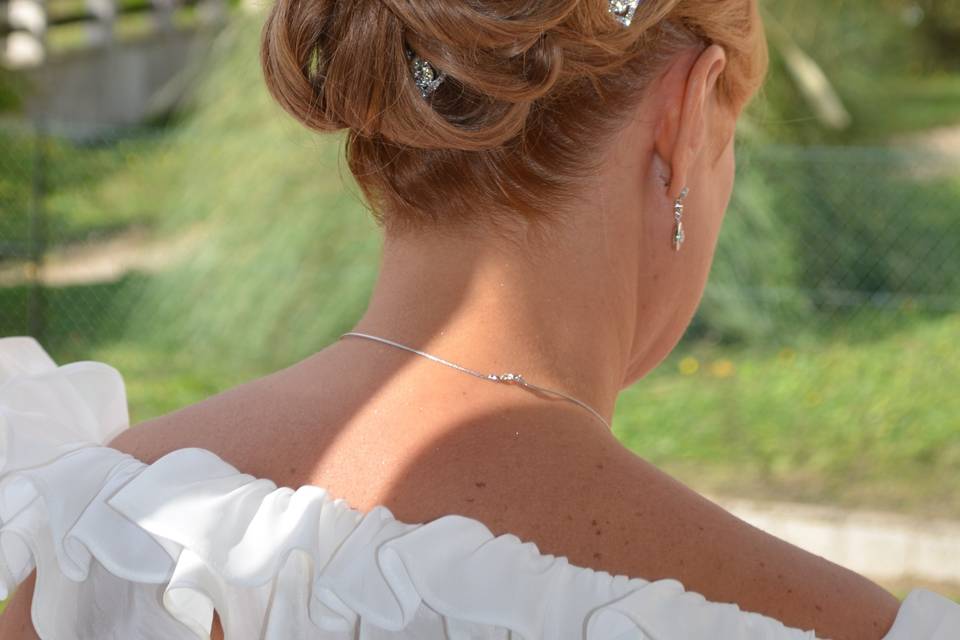 Chignon mariée et make-up