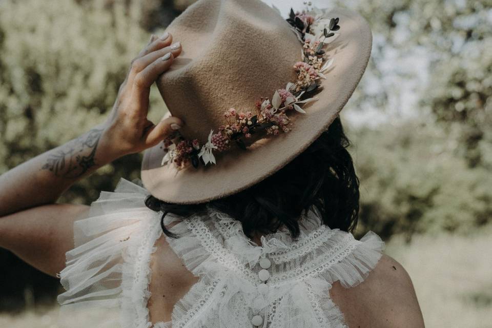 Chapeau de la mariée