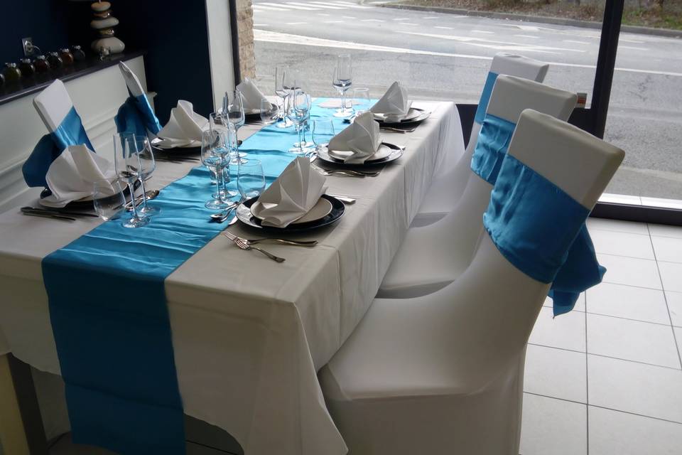 Table en bleue