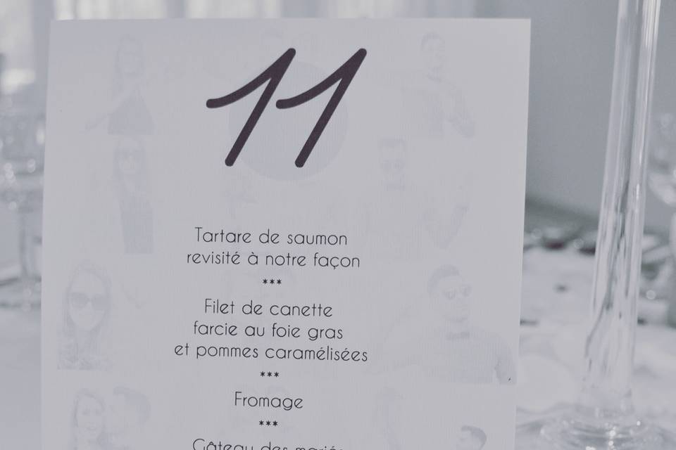 Menu mariage