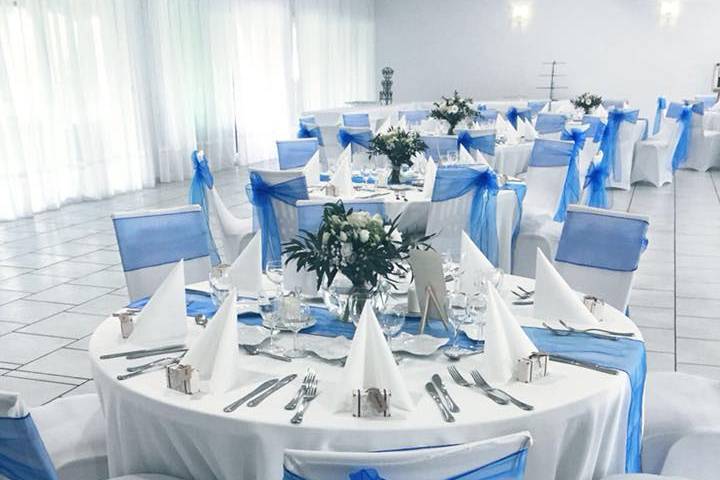 Salle mariage en bleu