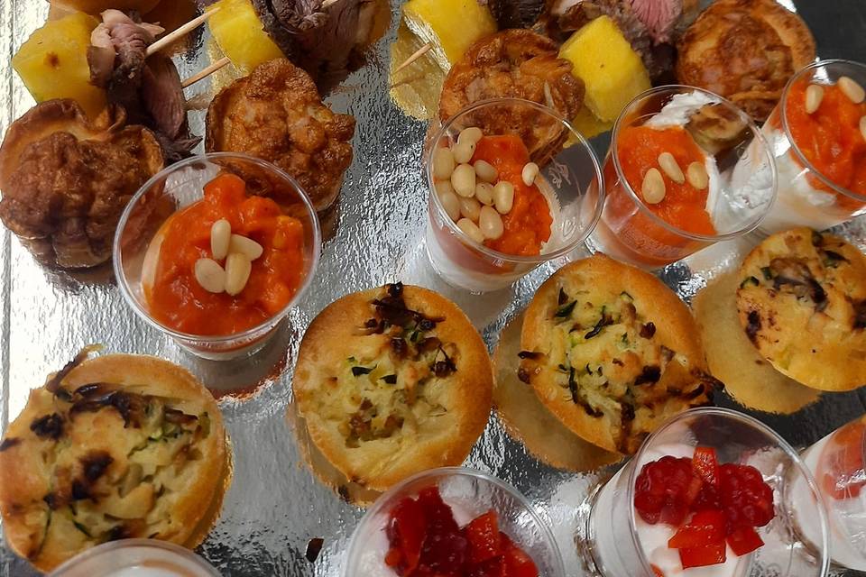 Les canapés et verrines salées