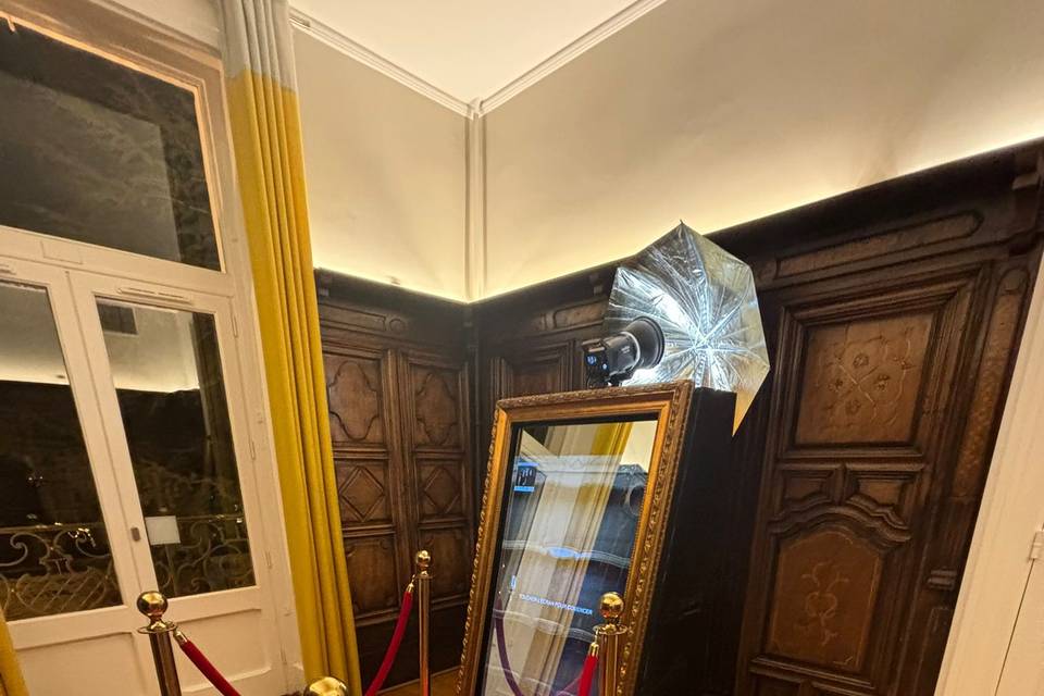 Miroir Photobooth (Cadre doré)