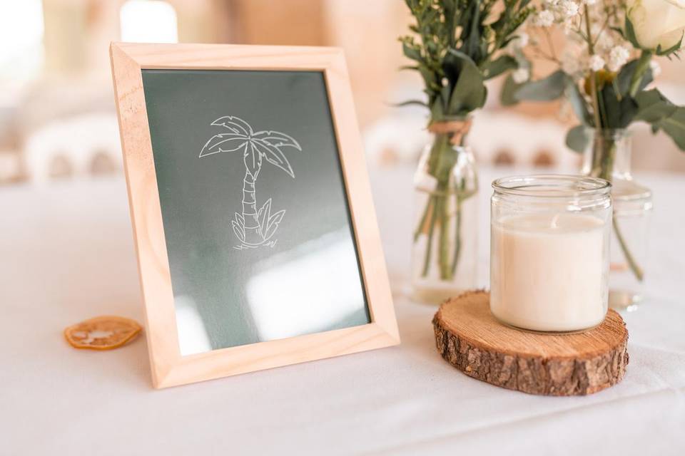 Table mariage papeterie