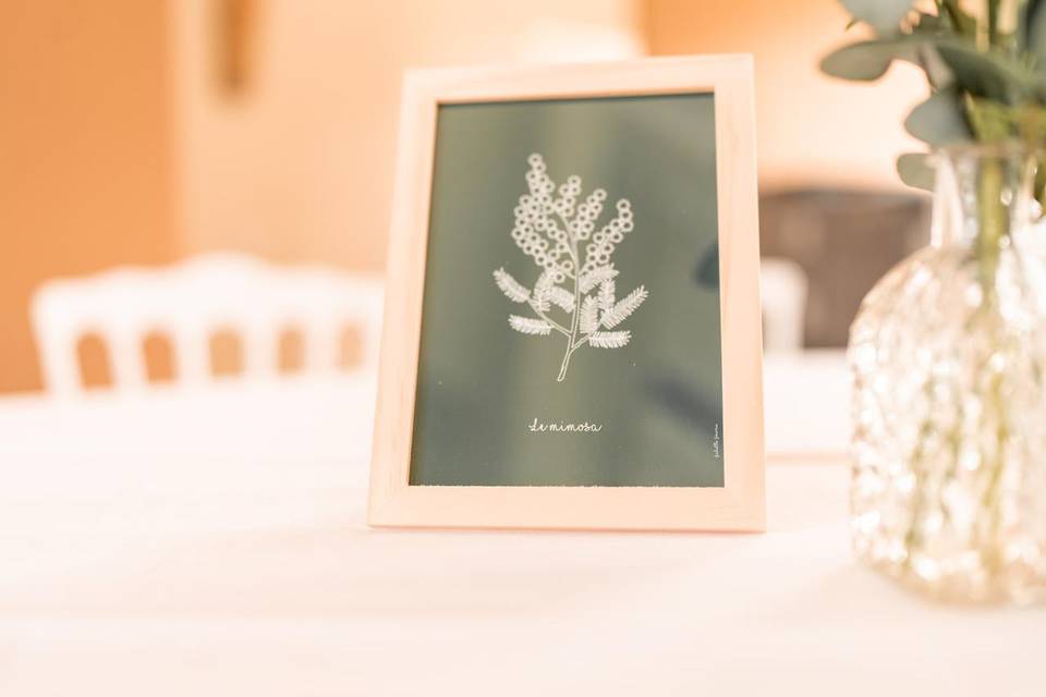 Table mariage papeterie