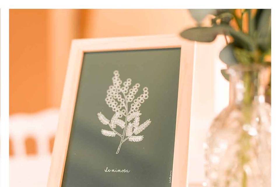 Table mariage papeterie